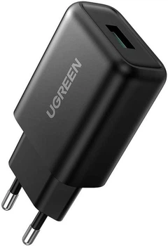 Мережевий зарядний пристрій Ugreen CD122 18 W USB QC 3.0 Charger Black (UGR-70273)
