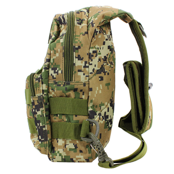 Рюкзак тактичний на одне плече AOKALI Outdoor A14 2L Camouflage Green (K/OPT2-5368-16909)