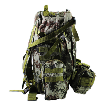 Рюкзак тактический +3 подсумка AOKALI Outdoor B08 75L Camouflage Green (K/OPT2-5367-16918)