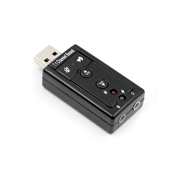 Внешняя звуковая карта Lesko USB Спартак 3D Sound 7.1 подключение наушников и микрофона к ноутбуку ПК (K/OPT2-4047-11790)