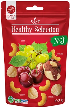 Смесь орехов и фруктов №3 WINWAY Healthy Selection (без сахара) 100 г (0.1 кг) (4821912901423)
