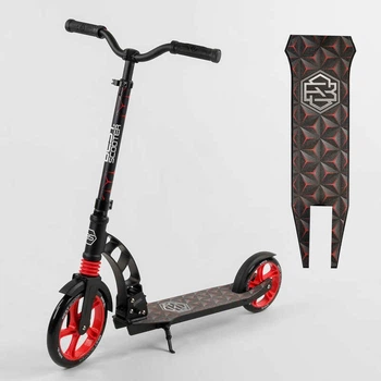 Самокат двоколісний Best Scooter від 6 років з чорним амортизацією з помаранчевим 61711