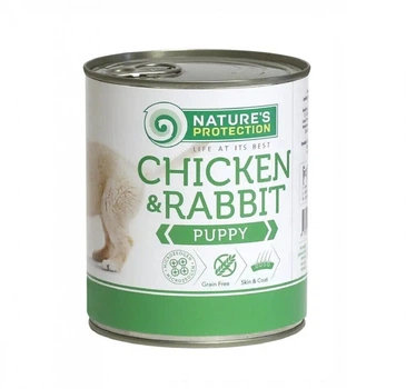 Влажный корм Nature’s Protection для щенков с курочкой и кроликом Puppy chicken & rabbit (KIK45090) 400 г