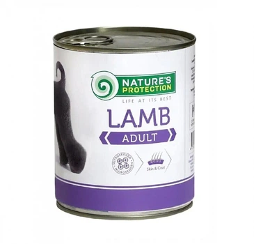 Вологий корм Nature's Protection для дорослих собак з ягням Adult Lamb (KIK24632) 800 г