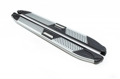 Бокові пороги Mevsim Grey (2 шт., Алюміній) для Jeep Grand Cherokee WK2 2010-2021 рр