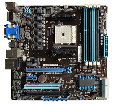 Материнская плата Socket FM2 ASUS F2A85-M/СM1745 SLI c HDMI ( sFM2, 4 СЛОТА DDR3, SATA III, USB 3.0, AMD A85, PCI-Ex16 ) Б/У