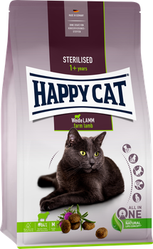 Корм Happy Cat Sterilised Weide-Lamm для стерилізованих кішок і кастрованих котів з ягням