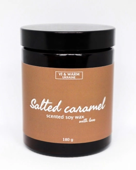 Ароматическая свеча соевая VI & Warm Salted Caramel аромат соленой карамели стекло коричневый 180г (SCD180)