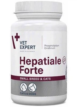 Харчова добавка VetExpert Hepatiale Forte для підтримки та захисту функцій печінки у кішок та собак малих порід 40 капсул