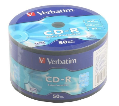 Диск Verbatim CD-R 700Mb 52x Wrap 50 pcs (43787) (5959120)