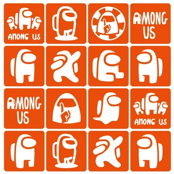 Набор трафаретов для био-тату Fresh Tattoo "Among us" (among_us_simple-16)