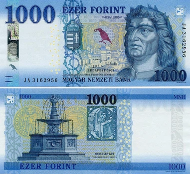 Банкнота Угорщина 1000 форинтів 2021 UNC (P203)