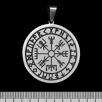 Кулон Rockway Vegvisir (Вегвизир, рунический компас) (ptsb-128) круглый (00000009530)