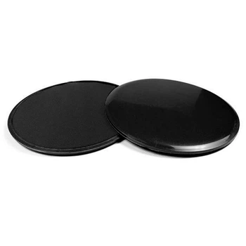Фітнес-диски для ковзання YogaLife Gliding Discs чорні 2 шт (ковзні тарілки для глайдінгу, ковзні диски, слайдери)