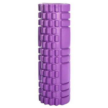 Массажный ролик YogaLife Compact 30х10 см фиолетовый (роллер, валик, цилиндр для МФР и йоги, массажер для спины, ног, рук, шеи) YL-CM30V