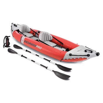 Двухместная надувная байдарка (каяк) Intex 68309 Excursion Pro, 384 х 94 см, (весла, ручной насос)