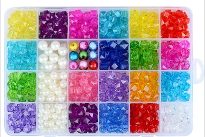 Детский набор для творчества Beads Set Бусины бисер кристаллы (16/05) Разноцветный