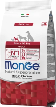 Сухий корм Monge Dog Mini Adult для дорослих собак маленьких порід зі смаком курки та рису
