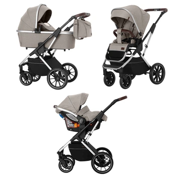 Коляска универсальная 3 в 1 CARRELLO Aurora CRL-6502/2 Almond Beige