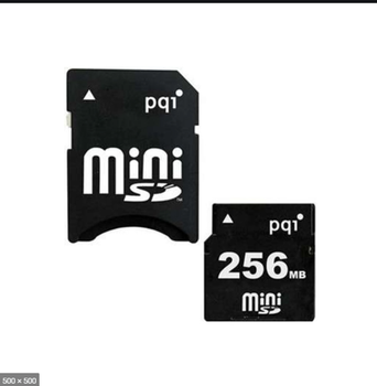 Карта памяти MiniSD PQI 256 МВ miniSD + SD адаптер (KG-356)