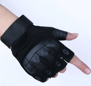 Тактичні рукавички без пальців Чорний Розмір XL (17092142123)