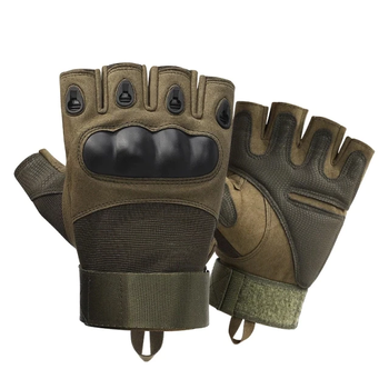 Тактичні рукавички без пальців Зелений Розмір M (17092142124)