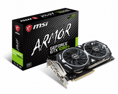 Видеокарта MSI GeForce GTX 1080 Ti ARMOR OC 11GB GDDR5X VR Ready