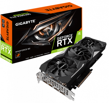 Gigabyte PCI-Ex GeForce RTX 2080 Super Windforce 8G 8GB GDDR6 (256bit) (1815/15500) (HDMI, 3 x DisplayPort) (GV-N208SWF3-8GD)