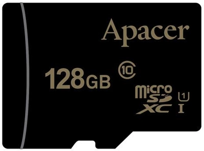 Карта памяти Apacer microSDXC 128GB UHS-I U1 + SD adapter (AP128GMCSX10U5-R)