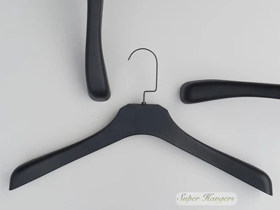 Плечики вешалки Hanger TZC0066 45 см черные пластмассовые широкие под дерево