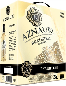 Вино Aznauri Ркацителі біле сухе 3 л 9.5-14% (4820189292470)