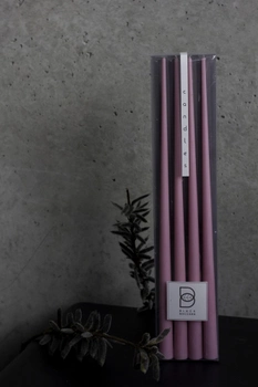 Свеча столовая высокая BBcandles 45 см 4шт дымчато-розовая "Cashmere rose"