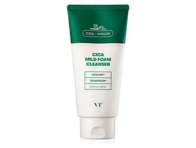 Пенка для чувствительной кожи лица с центеллой VT Cosmetics Cica Mild Foam Cleanser, 300мл (8809695670114)