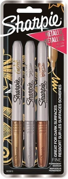 Маркеры перманентные Sharpie Metallic Permanent Markers, Fine Points 3 шт. (‎‎‎1823815)