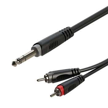 Готовый аудиокабель Roxtone RAYC110L3, Jack - RCA, 2х1x0.14, 3 м