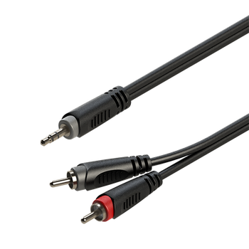 Готовый аудиокабель Roxtone SAYC150L1, Mini-Jack - RCA, 2х1x0.14, 1 м