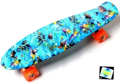 Скейтборд Пенни борд Penny Board 22" NEMO Морской Светящиеся колеса