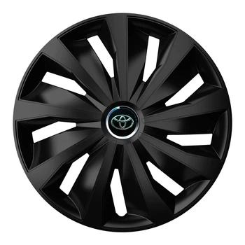 Автомобильные колпаки 4 Racing Grip Pro Black R14 с логотипом Toyota (4 шт.)