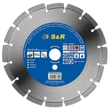 Диск отрезной сегментный S&R по асфальту Supreme 450(242467450)