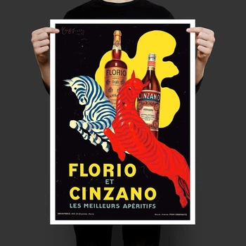 Ретро Плакат Motivator Florio et Cinzano А3 30х42 см (IN069_А3)