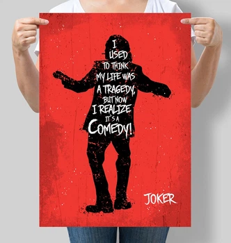 Постер Motivator з цитатою з фільму Джокер I used to think my life was a tragedy, but now I realize it's a comedy А3 30х42 см (М170_А3)