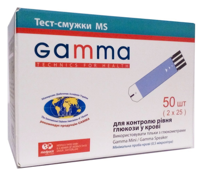 Тест полоски Gamma MS 1 флакон 25 штук (Гамма МС)