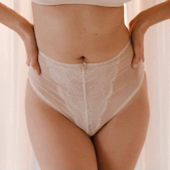 Високі трусики AMO'D'AMO "Nancy Beige" L Бежевий