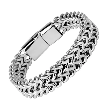Мужской браслет на магнитном замке Silver 10 мм длинна 21 см