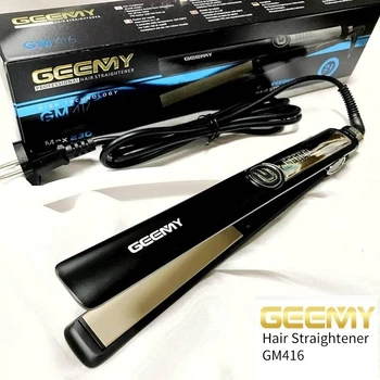 Профессиональная Плойка Выпрямитель GEEMY GM-416 CERAMIC COATING PLATE, Утюжок для волос с температурным контролем 150-230°C Black