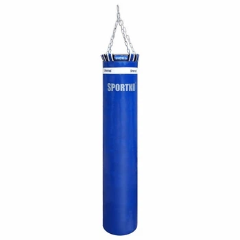 Боксерский мешок SPORTKO МП-04 ПВХ 150 см/30 см/40 кг синий