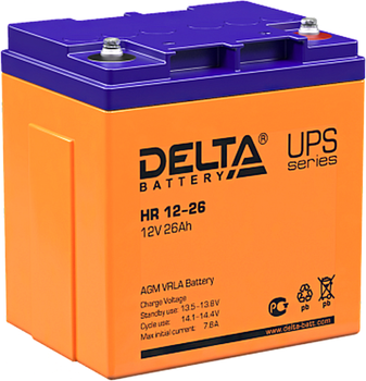 Аккумуляторная батарея Delta HR 1226 12V 26Ah AGM