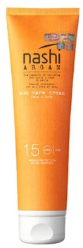 Сонцезахисний крем для обличчя та тіла Nashi Argan Sun Cream 15SPF 150 мл (8025026270185)