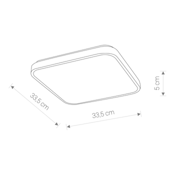Светильник AGNES SQUARE LED 16W 8135 4000К IP44 белый Nowodvorski