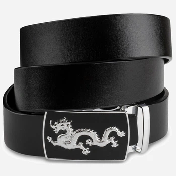 Чоловічий ремінь шкіряний Vintage leather-20256 115 см Чорний